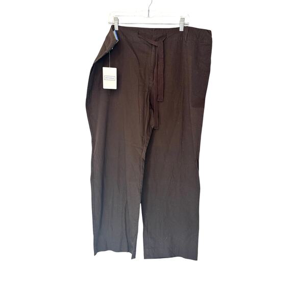 NWT Merona Plus Brown Basic Granola Girl Gremlincore Straight Leg Pants Size 24W - Picture 1 of 12